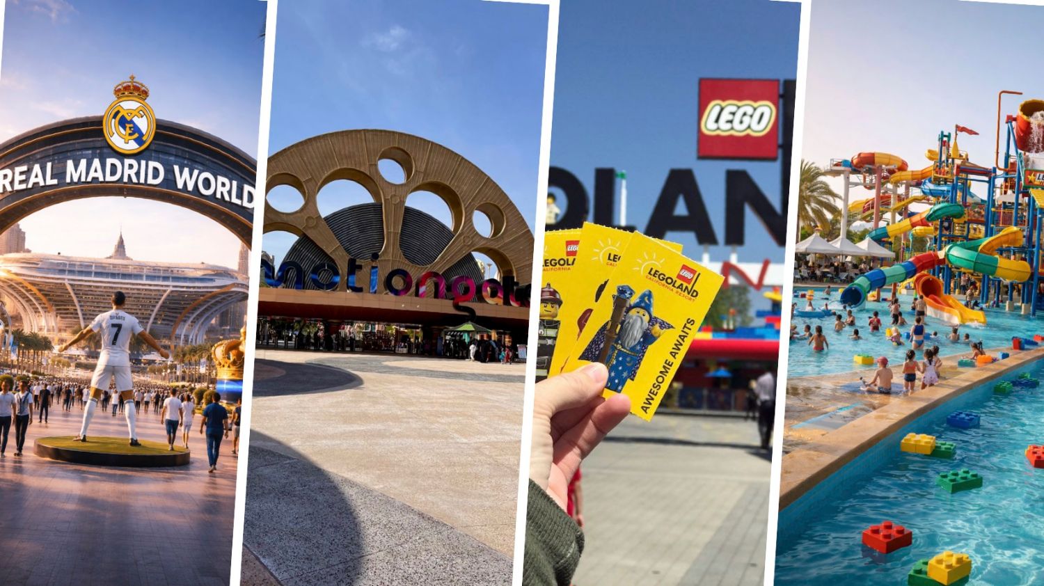 Real Madrid World | LEGOLAND | Motiongate | Legoland Waterpark - 1 Day 2 Parks Available